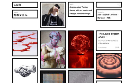Tumblr theme Level - An Ajax Powered Masonry Theme