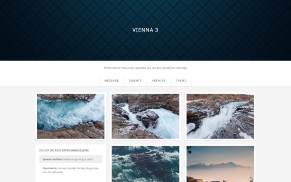 Vienna with a custom uploaded cover image